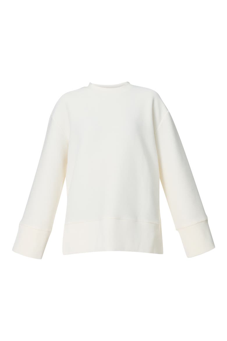 Peaceful Ottoman Rib Sweatshirt, Alternate, color, LILY WHITE