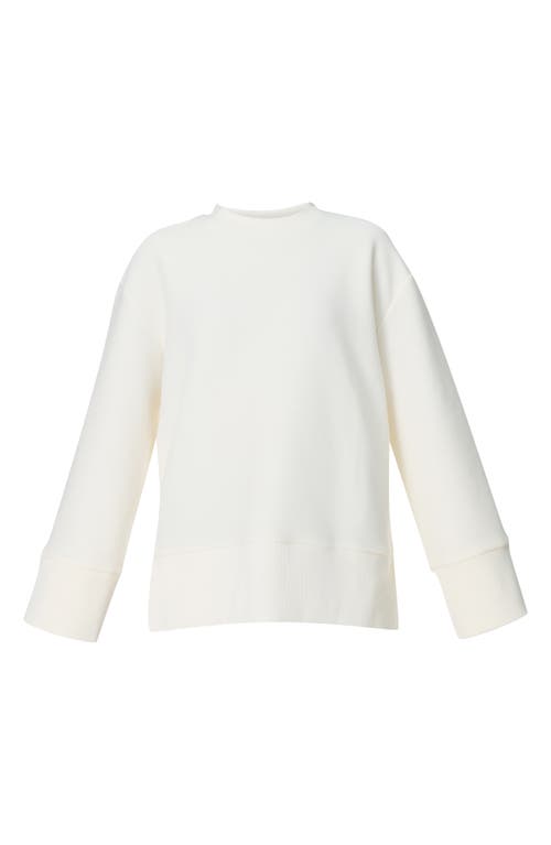 Sweaty Betty Peaceful Ottoman Rib Sweatshirt In Lily White