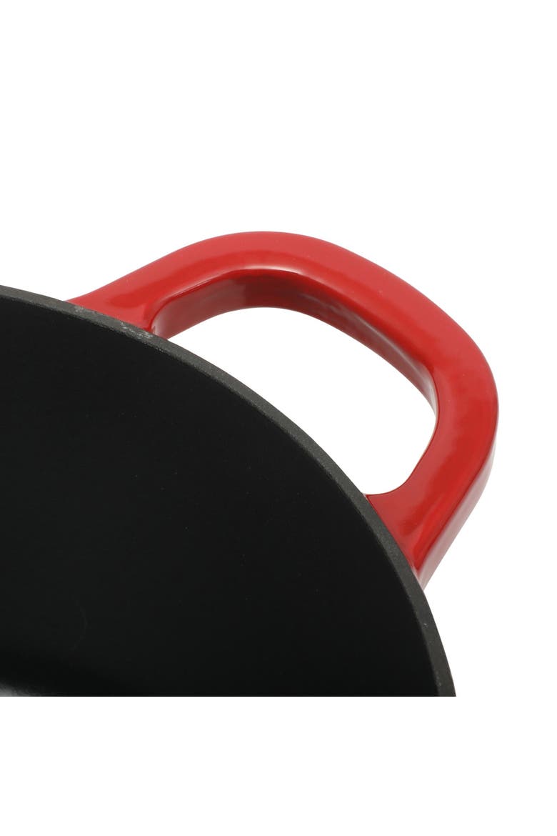 3 Quart Enameled Cast Iron Dutch Oven With Borosilicate Lid, Alternate, color, Red
