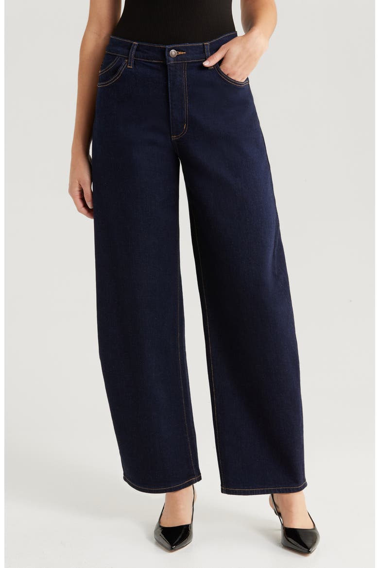 Gigi Ankle Barrel Leg Jeans, Main, color, RINSE DENIM