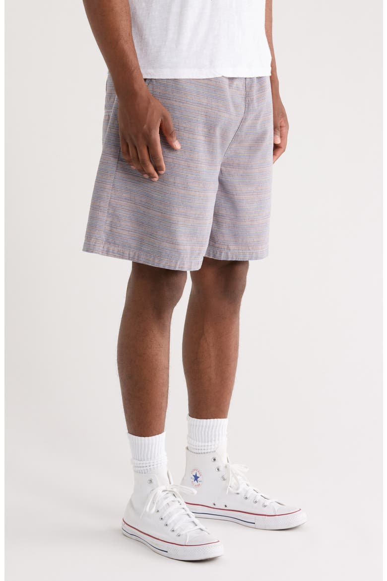 Gellar Cotton Jacquard Shorts, Alternate, color, GELLAR DARK GREY MULTI STRIPE