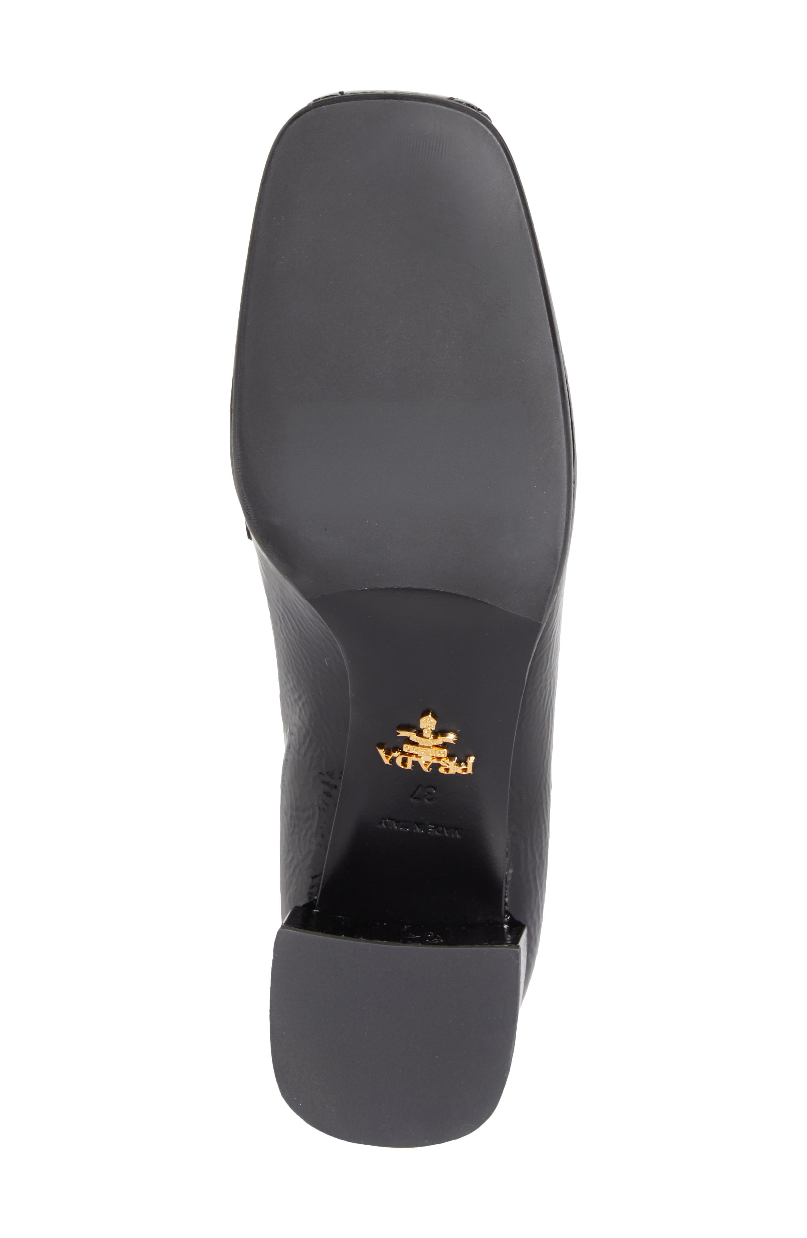 Heeled Leather Loafer, Alternate, color, NERO