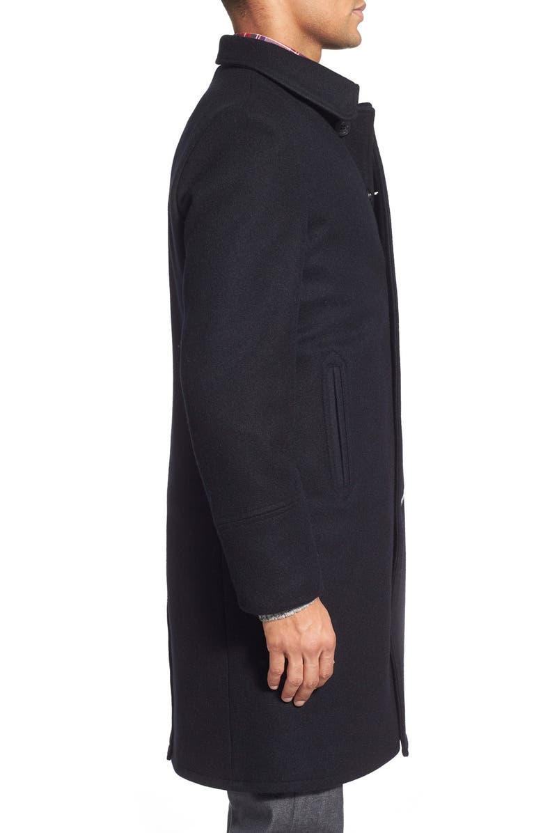 Schott NYC Wool Blend Officer's Coat, Alternate, color, New Navy