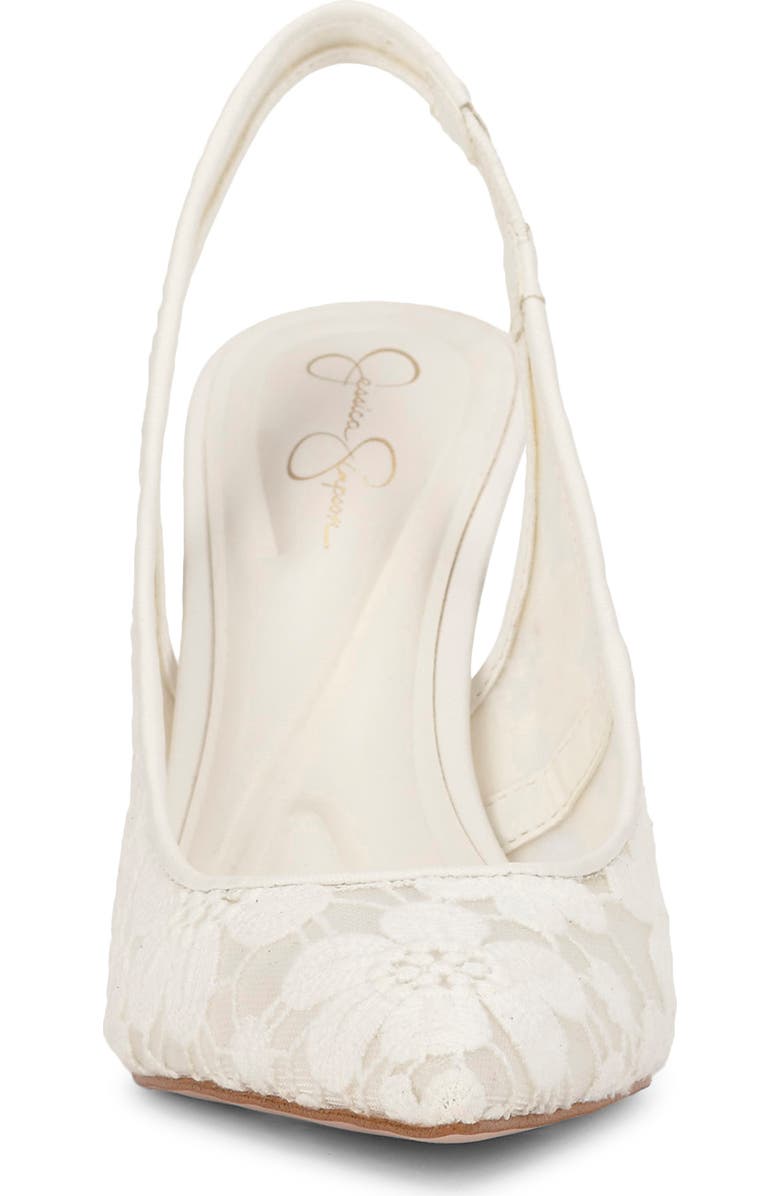 Jessica Simpson Liliere Slingback Pointed Toe Pump, Alternate, color, Bright White