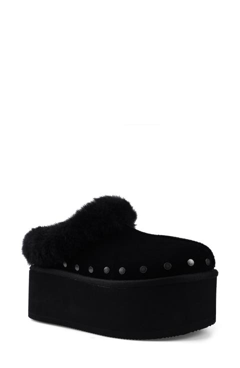 Sabi Faux Fur Platform Clog (Women)
