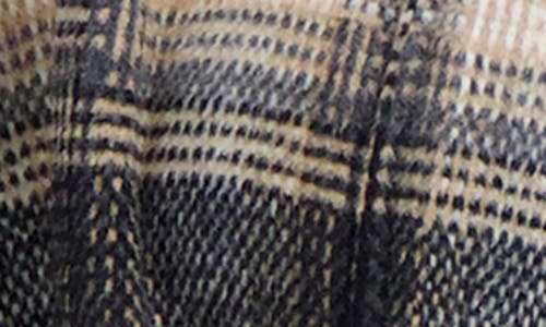 Ookie & Lala Oversize Plaid Jacket In Brown Ivory