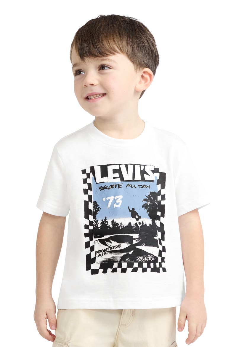 Kids' Catching Air Graphic T-Shirt, Alternate, color, BRIGHT WHITE