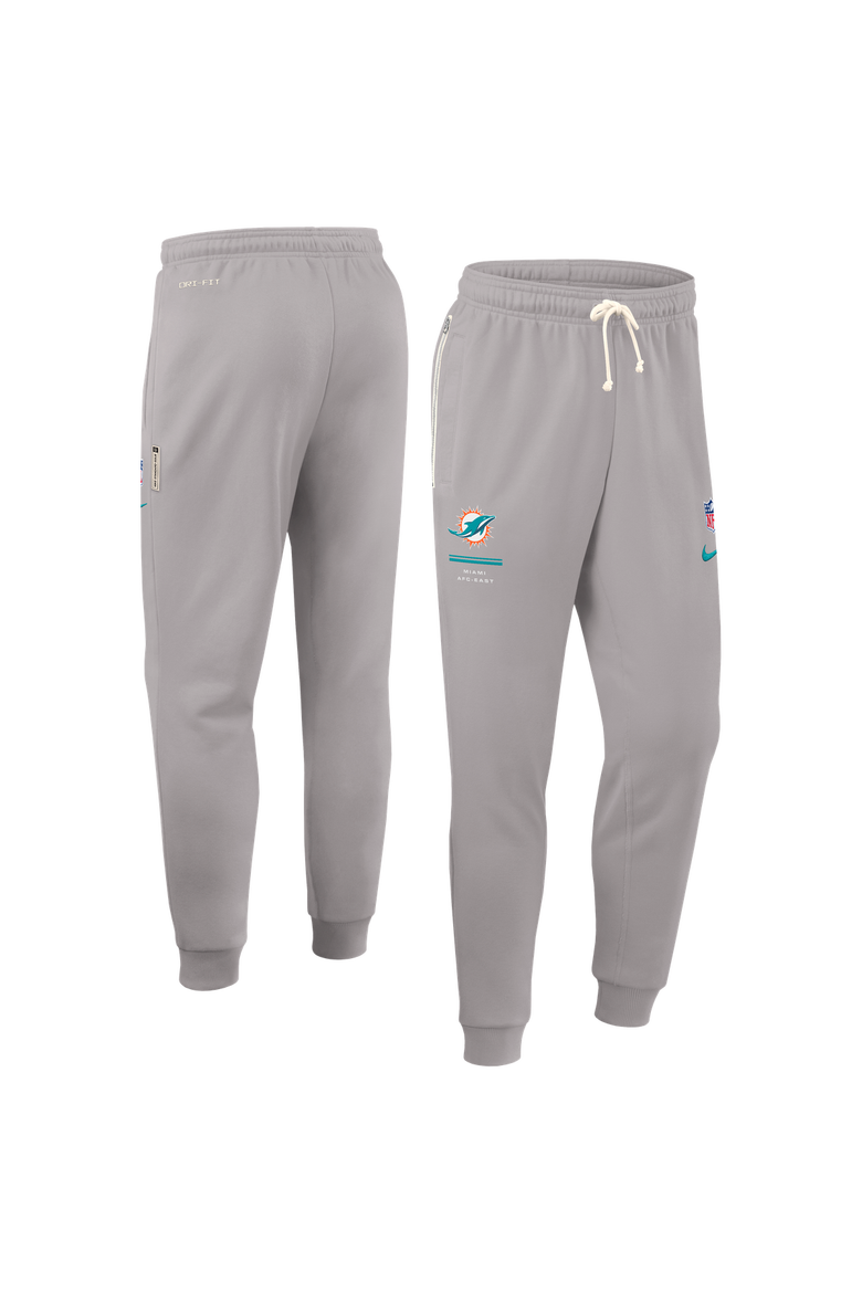 Men's Nike Gray Miami Dolphins Sideline Standard Issue Touchback Kick Dri-FIT Taper Pants, Main, color, Gray