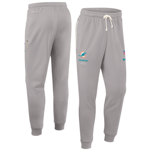 Men's Nike Gray Miami Dolphins Sideline Standard Issue Touchback Kick Dri-FIT Taper Pants