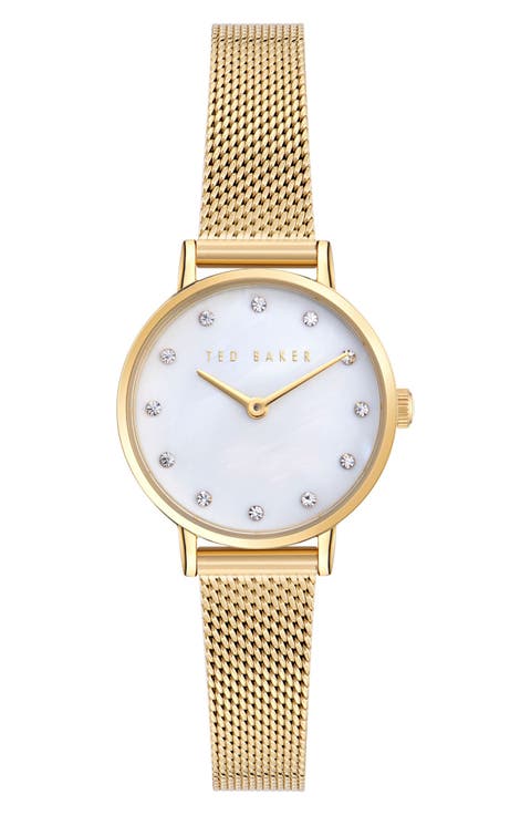 Classic Chic Mother-of-Pearl Mesh Bracelet, 28mm