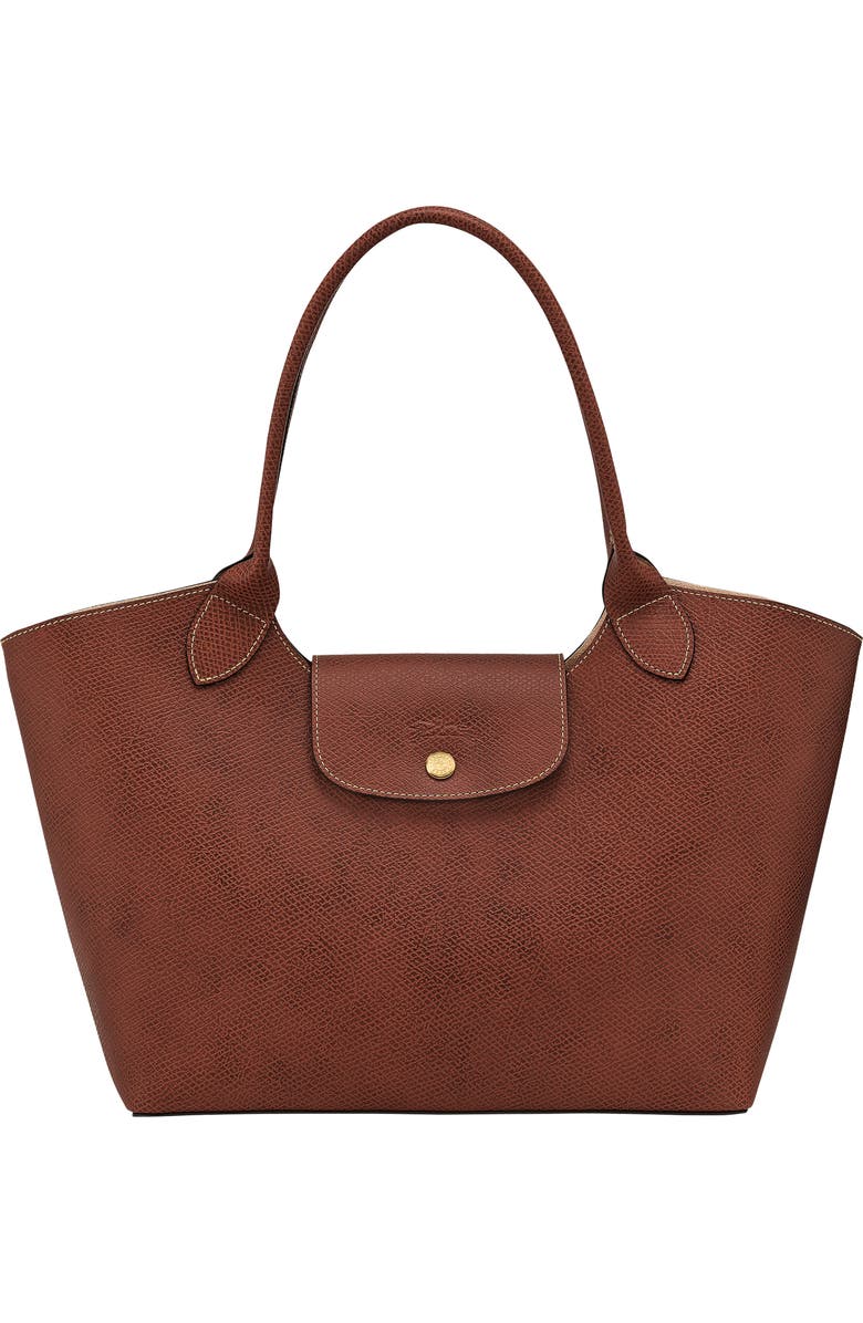 Longchamp Épure Leather Shoulder Tote, Main, color, Brown