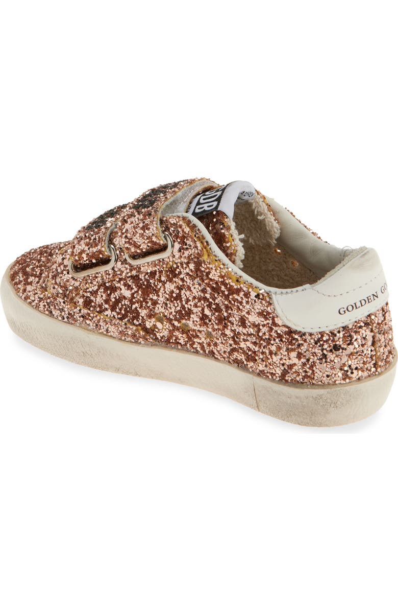 Golden Goose Kids' Old School Glitter Sneaker, Alternate, color, Peach/ White