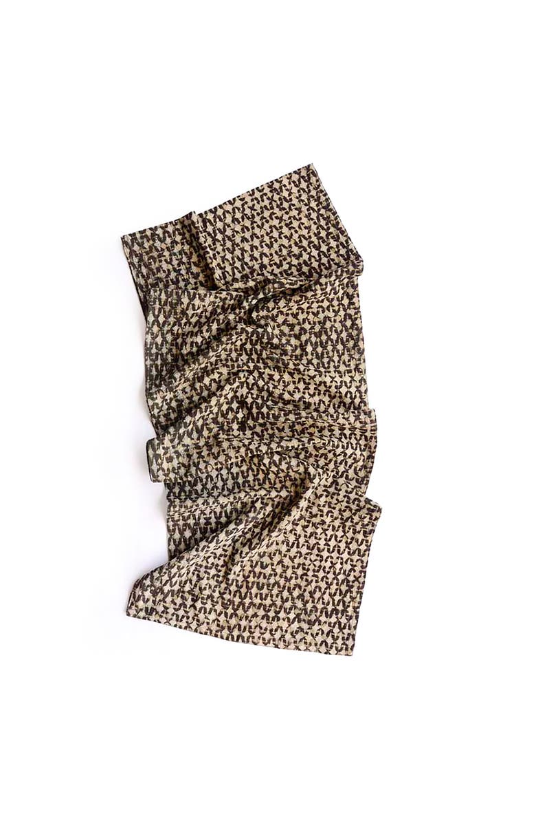 Ichcha Boho Block Print Table Runner, Main, color, Beige