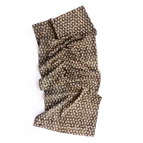 Ichcha Boho Block Print Table Runner In Sand