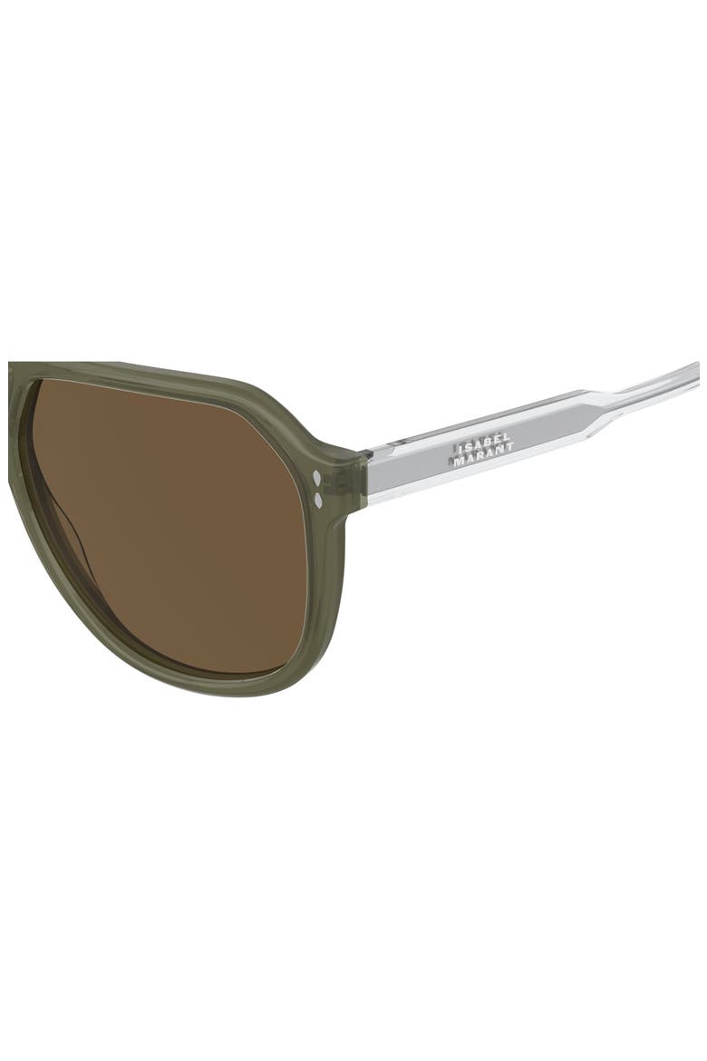 60mm Pilot Sunglasses, Alternate, color, KHAKI/ D2
