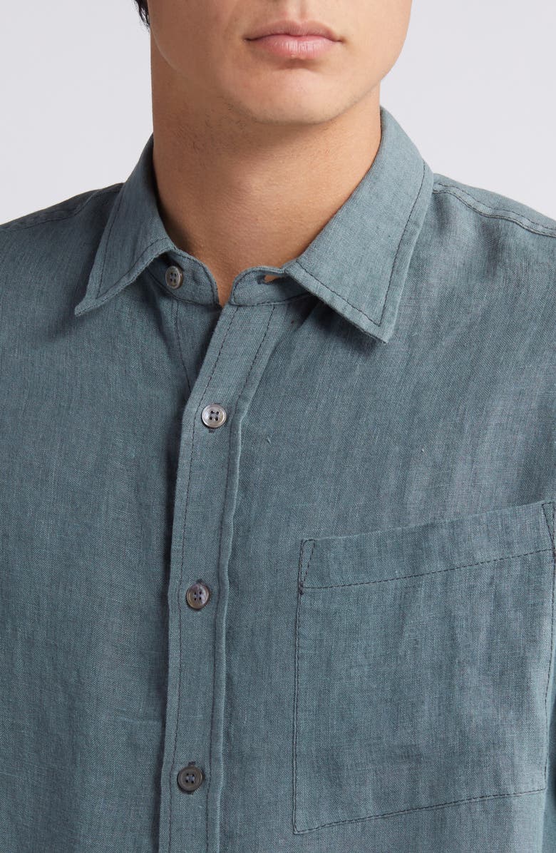 ATM Anthony Thomas Melillo Linen Short Sleeve Button-Up Shirt, Alternate, color,