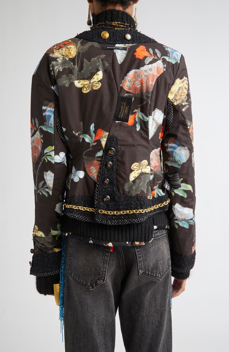 Undercover Padded Mixed Media Jacket, Alternate, color, Black Base