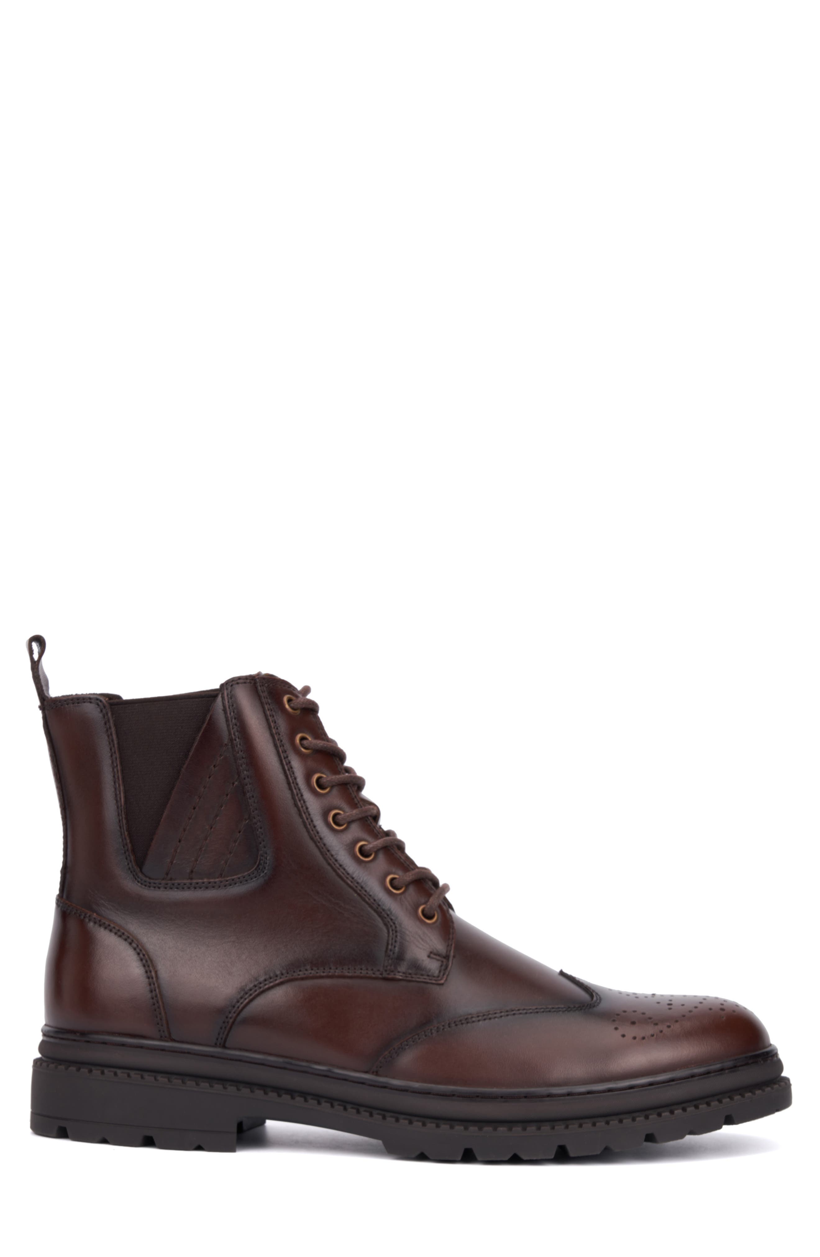 Devon Lace-Up Boot, Alternate, color, COGNAC