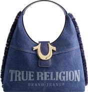 True Religion Frayed Denim Hobo