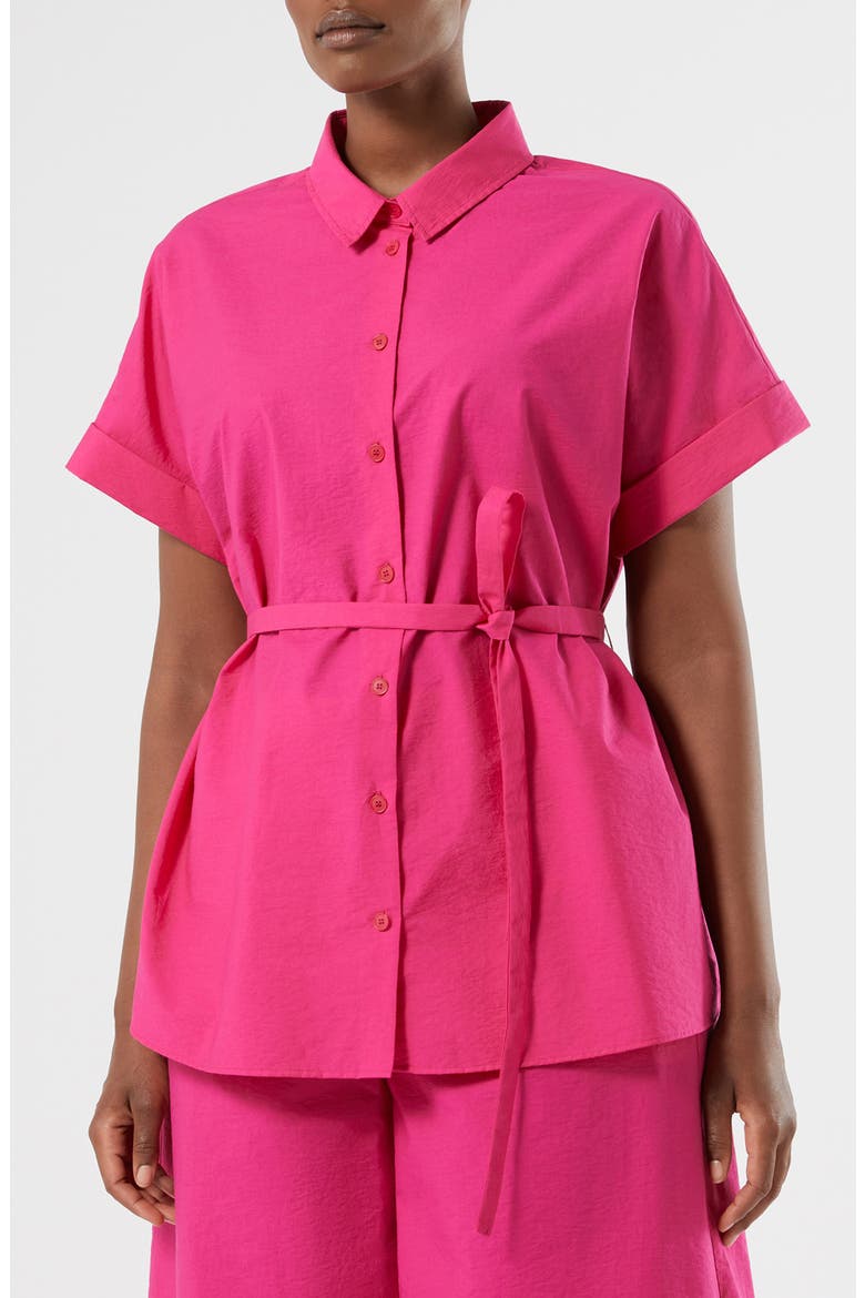 Vetrino Tie Waist Shirt, Main, color, FUCHSIA