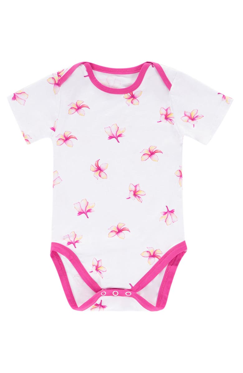 Coco Moon Plumeria Bodysuit, Main, color, Pink