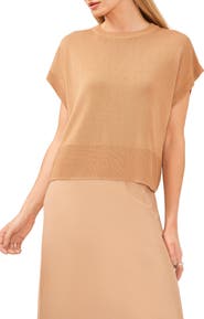 Halogen® Crewneck Rib Sweater Top