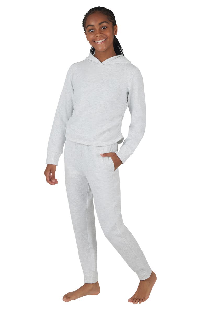 YOGALICIOUS Kids' Brushed Terry Hoodie & Joggers Set, Alternate, color, 