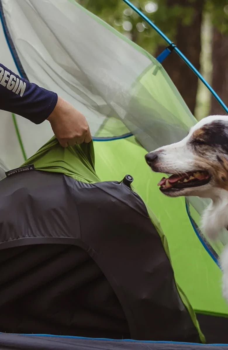 Klymit V Sheet Luxe Pad Cover, Alternate, color, Green/Grey