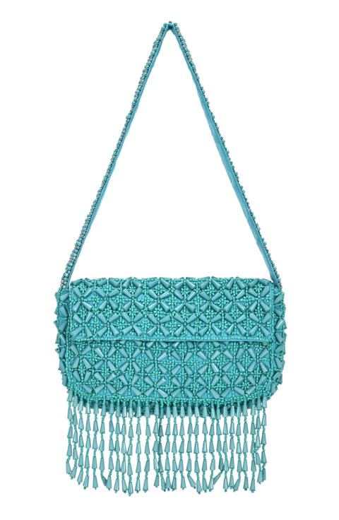 Beaded Fringe Shoulder Bag