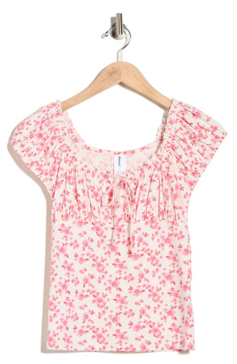 Cap Sleeve Ruched Top