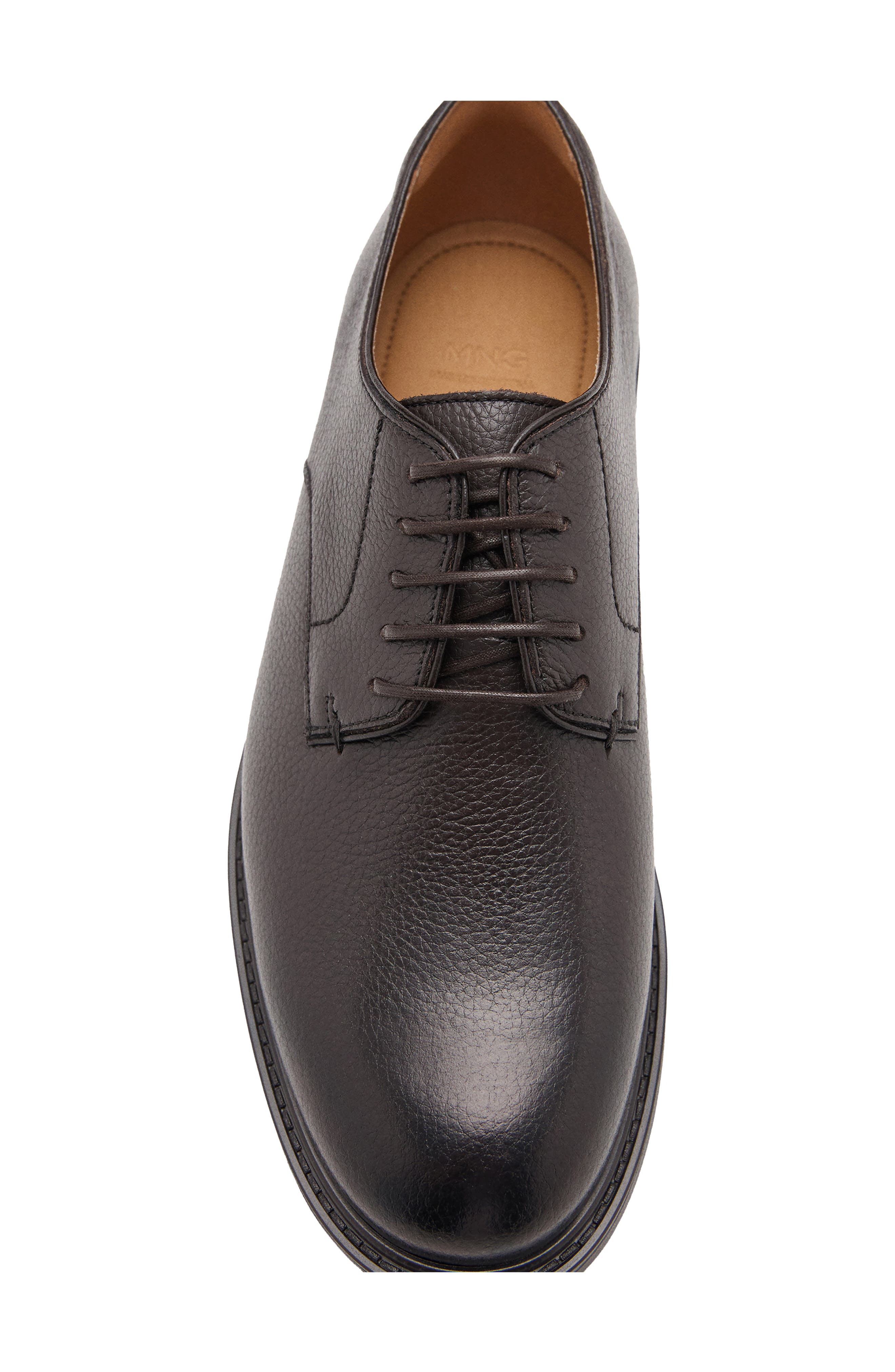 Leather Derby, Alternate, color, BROWN