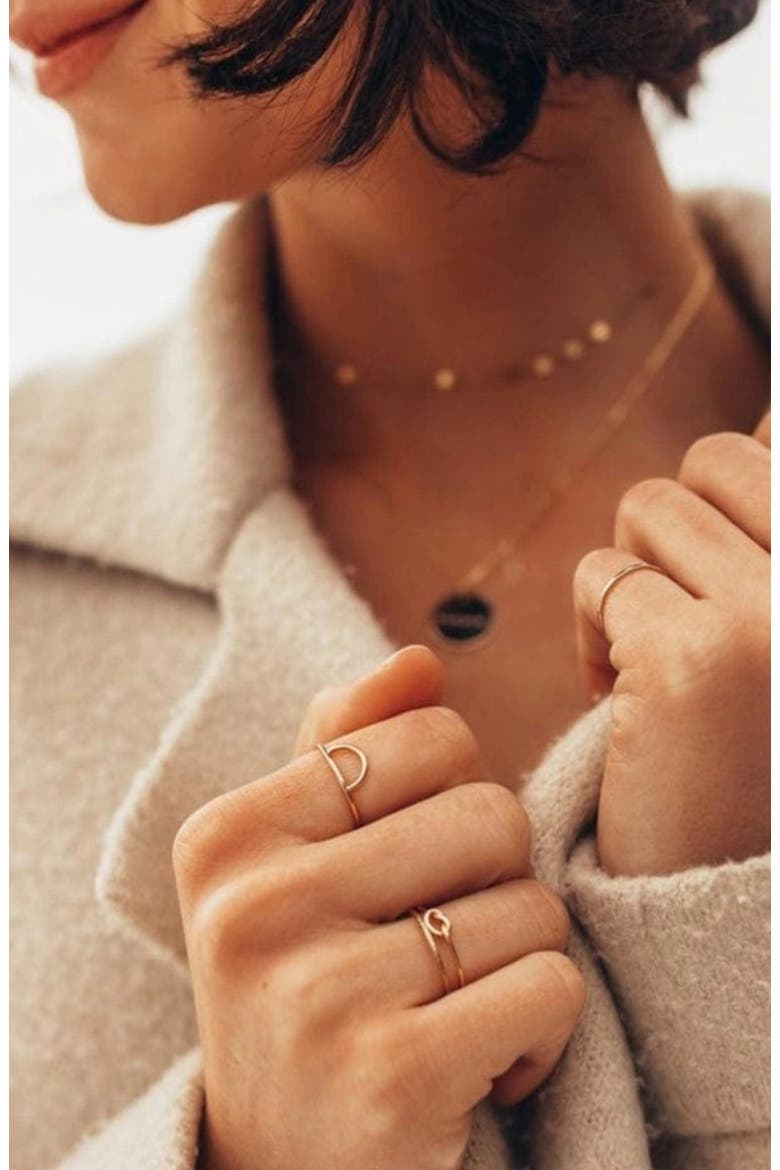 Knot Ring, Alternate, color, Gold Filled