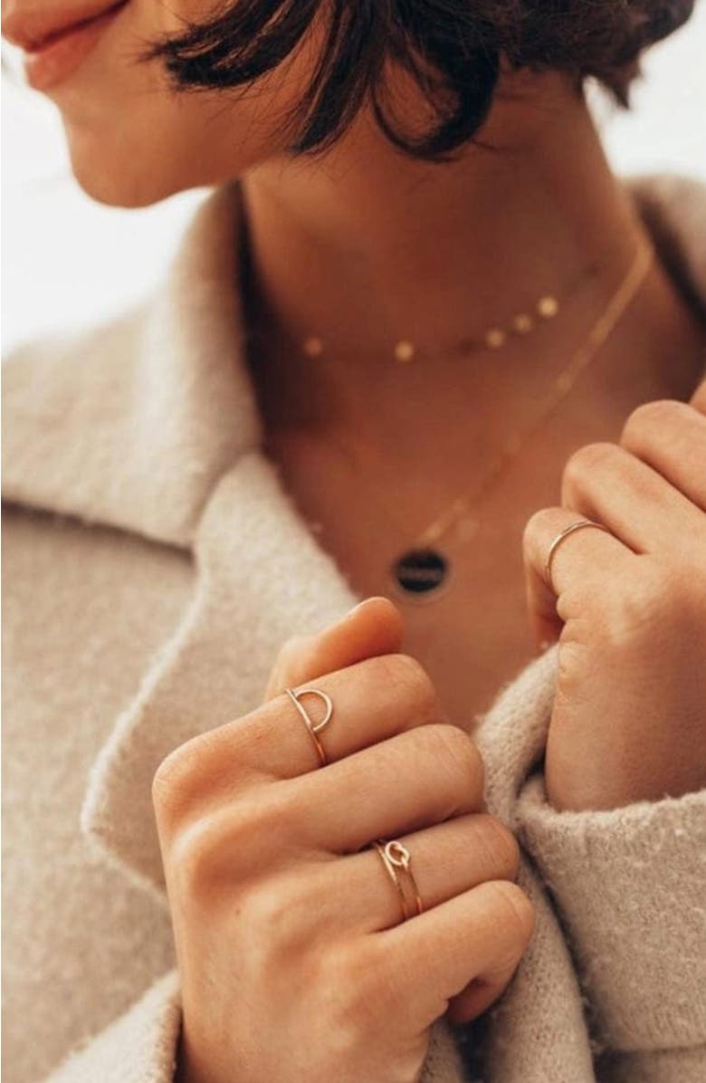 MADE BY MARY Knot Ring, Alternate, color, Gold Filled