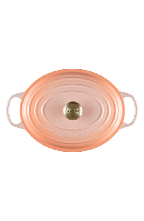 Le Creuset Signature 6.75-quart Oval Enamel Cast Iron French/dutch Oven With Lid In Peche