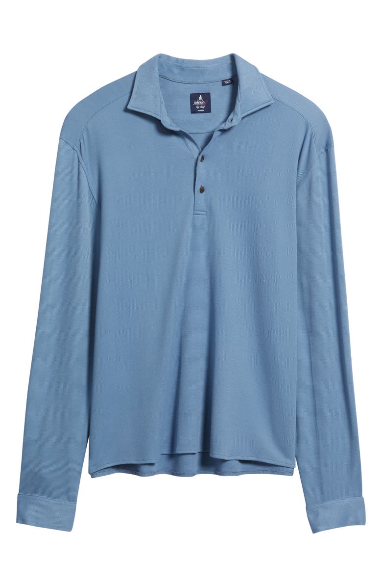 johnnie-O Highburry Long Sleeve Performance Polo, Alternate, color, Maliblu