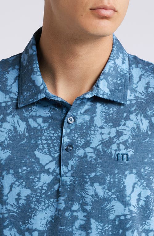 Travismathew Featherweight Please Tropical Polo In Dark Teal