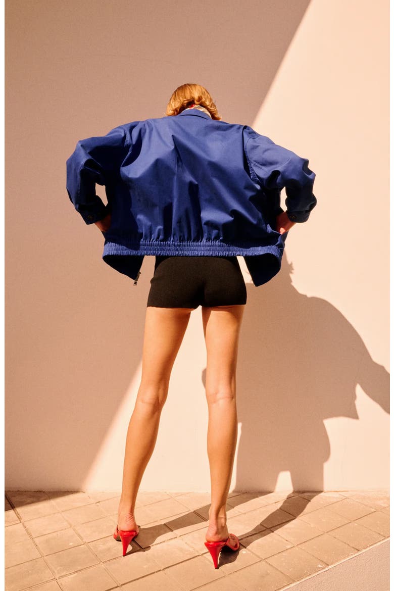 Starring Hailey Bieber Temaki High Waist Shorts, Alternate, color, BLACK