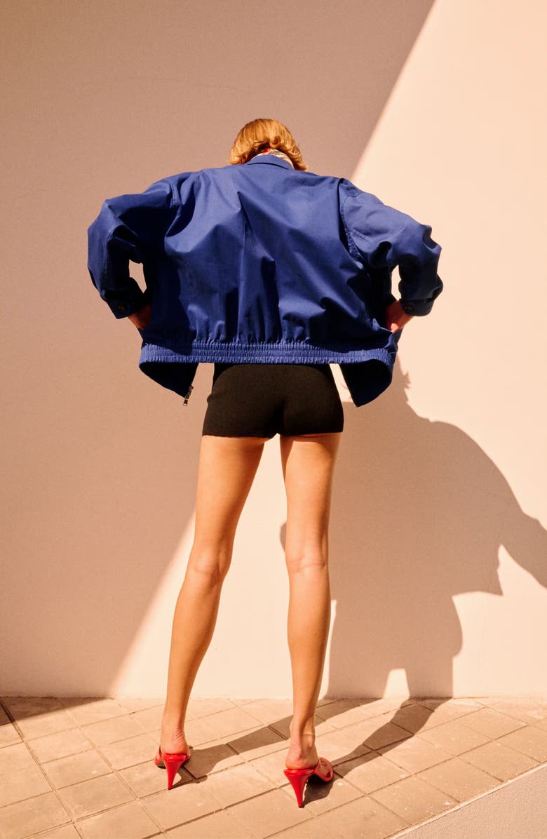 MANGO Featuring Hailey Bieber Temaki High Waist Shorts, Alternate, color, 