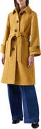 LK Bennett Blythe Check Stretch Wool Blend Coat