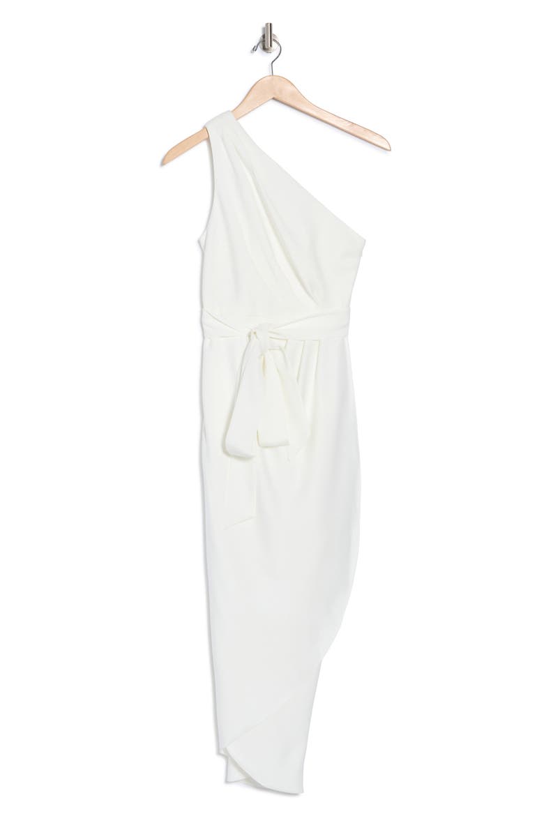 Gabie One Shoulder Wrap Skirt Dress, Alternate, color, IVORY
