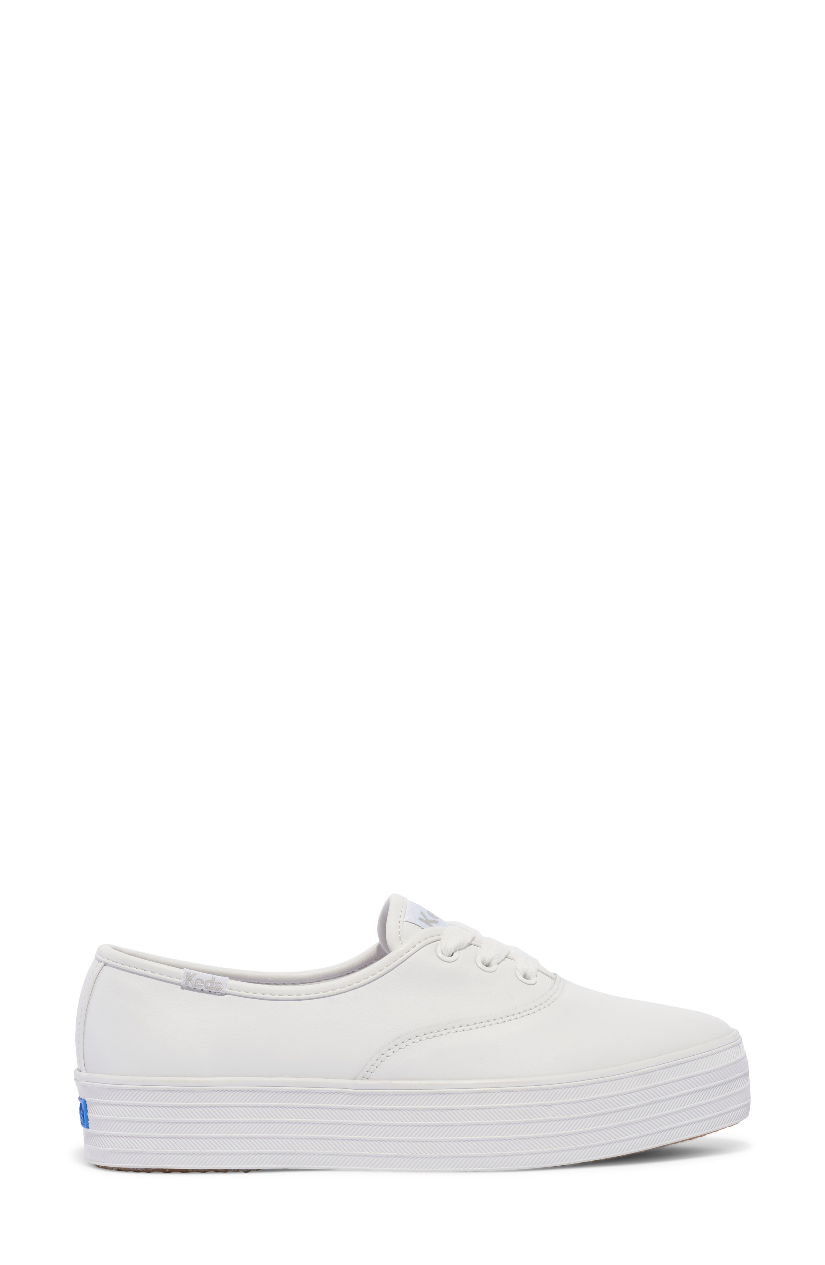 Keds<sup>®</sup> Point Leather Sneaker, Alternate, color, White Leather