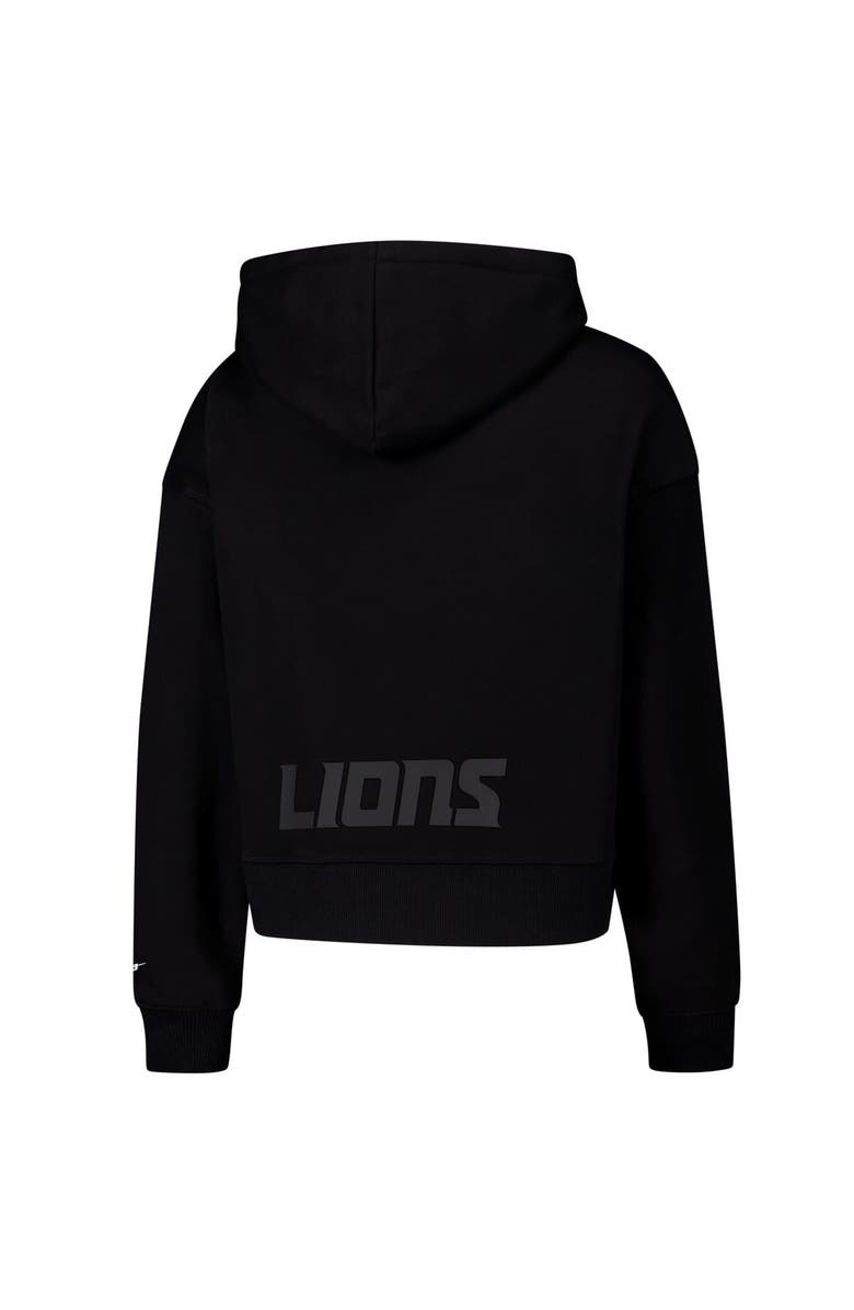 PRO STANDARD Women's Pro Standard Black Detroit Lions Jeweled Cropped Pullover Hoodie, Alternate, color, 