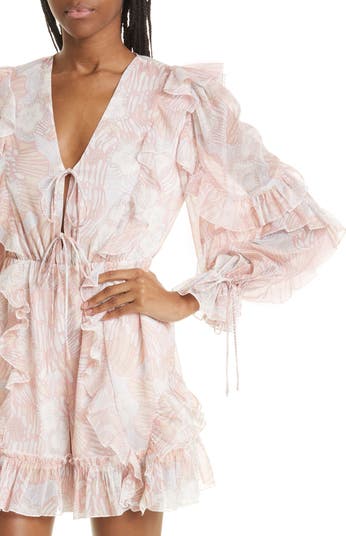 Irvete Floral Ruffle Long Sleeve Romper