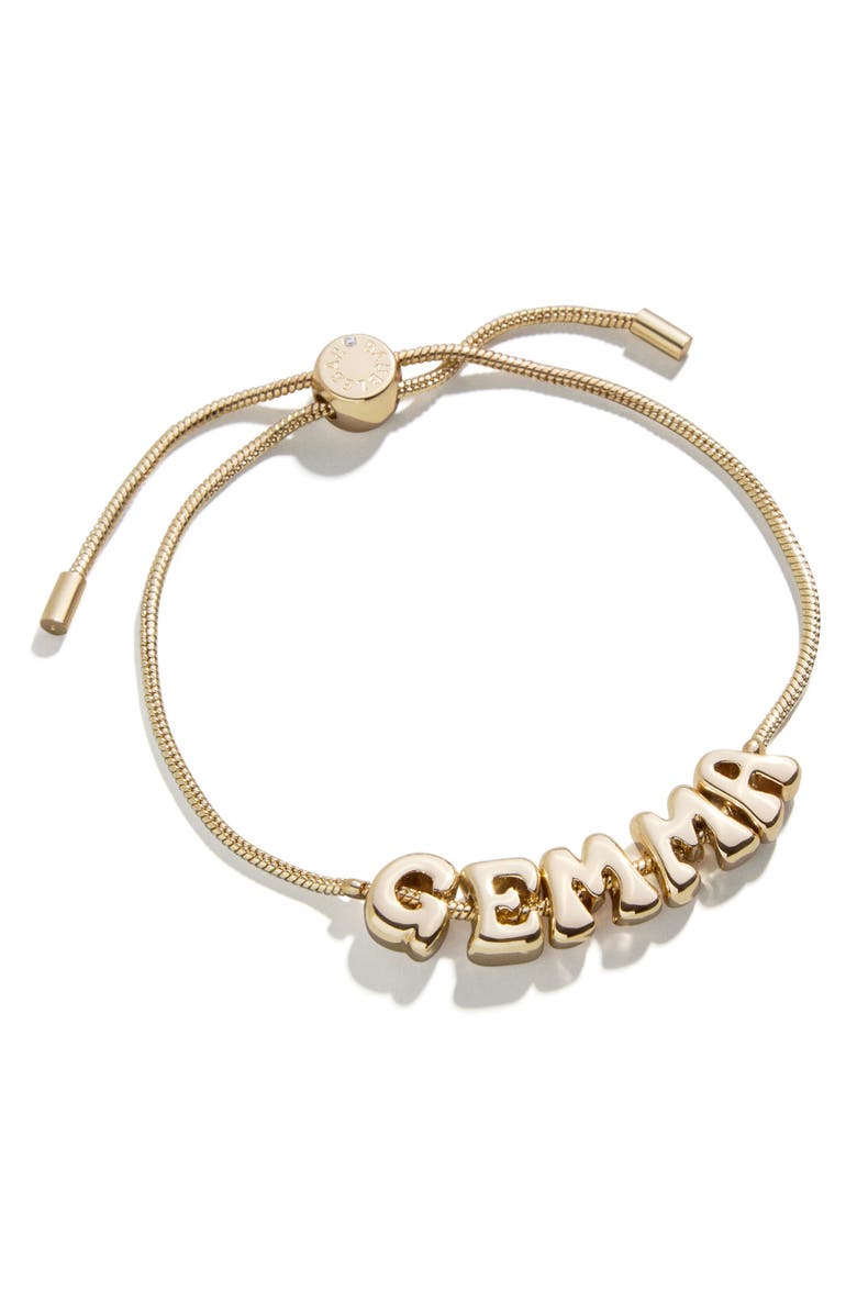 BaubleBar Bubble Custom Slider Bracelet, Main, color, Gold