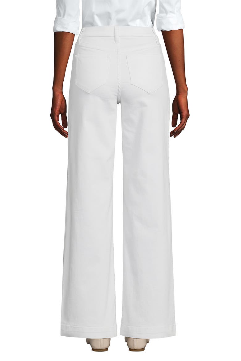 High Rise Wide Leg Denim Jeans, Alternate, color, White
