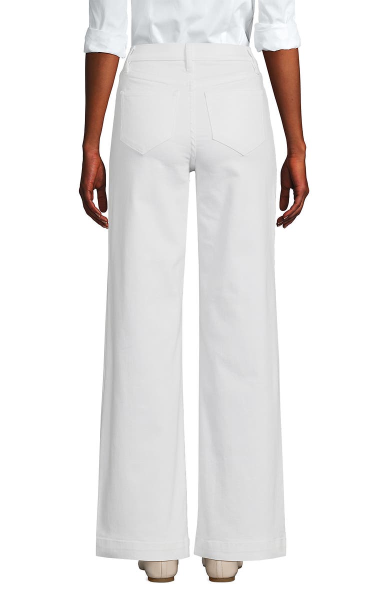 Lands' End High Rise Wide Leg Denim Jeans, Alternate, color, White