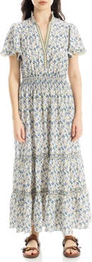 MAX STUDIO Flutter Sleeve Maxi Dress