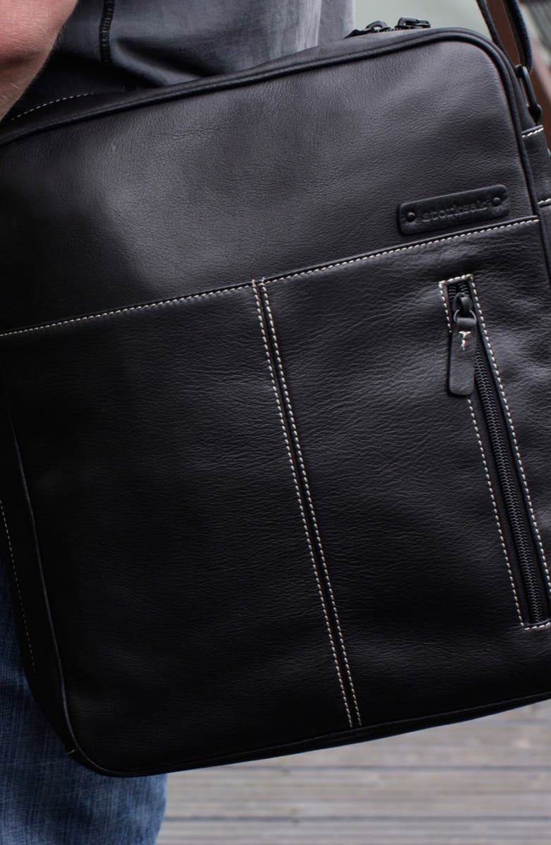 Storksak 'Jamie' Leather Diaper Bag, Alternate, color,