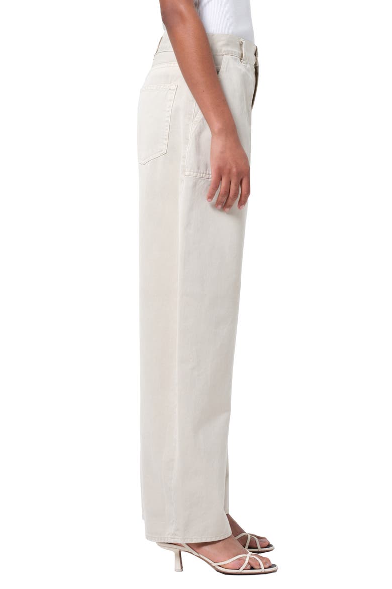 Sefton Pleated High Waist Barrel Twill Pants, Alternate, color, COMB