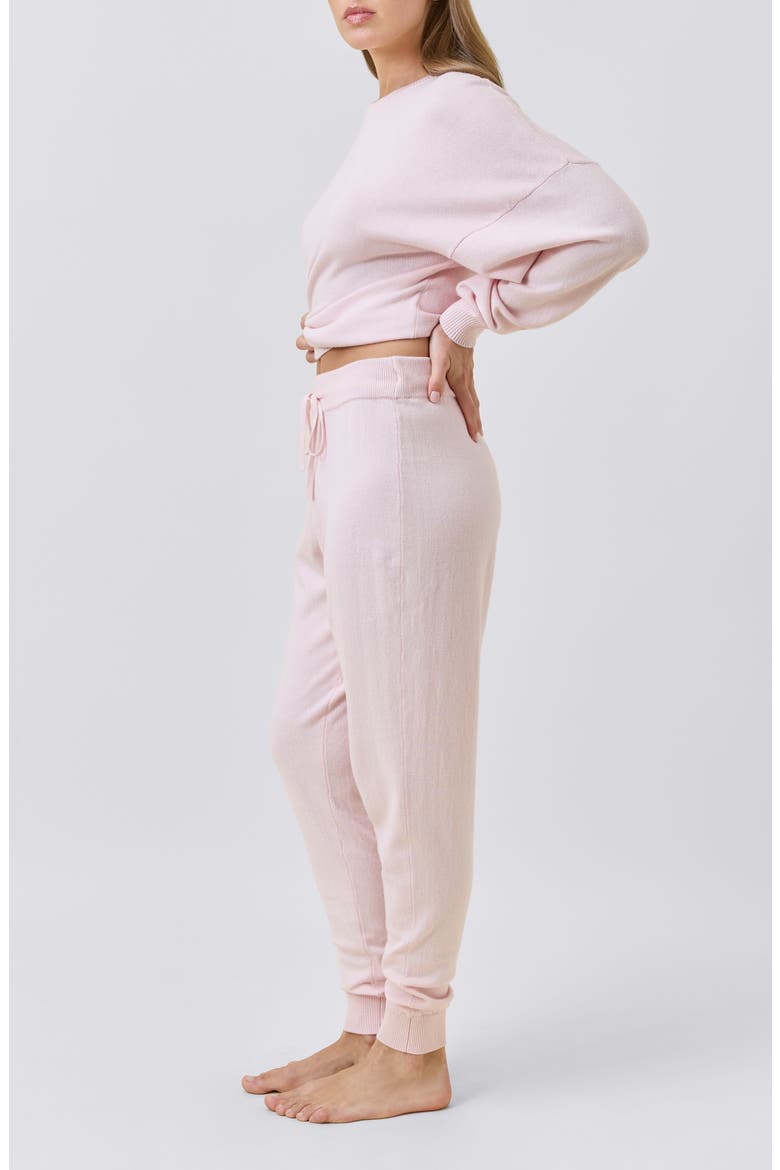 Cotton & Cashmere Joggers, Alternate, color, PAPINELLE PINK